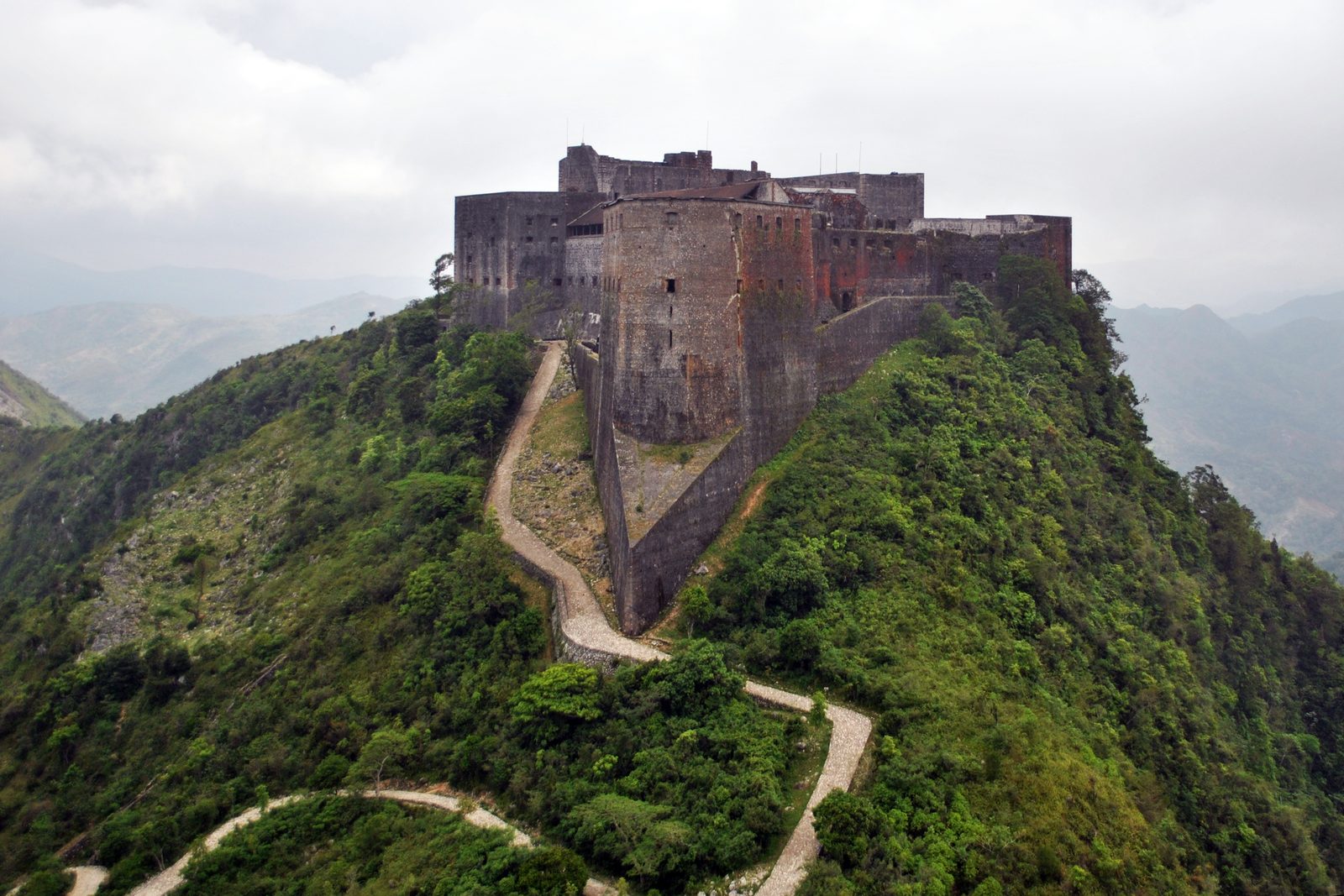 The Citadelle Henri Christophe above the mountains of northern Haiti